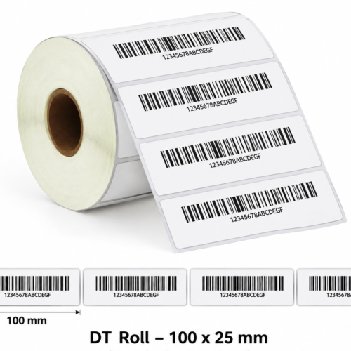 dt roll 25x100mm 1x4 inch mrp tag fba tag sku tag