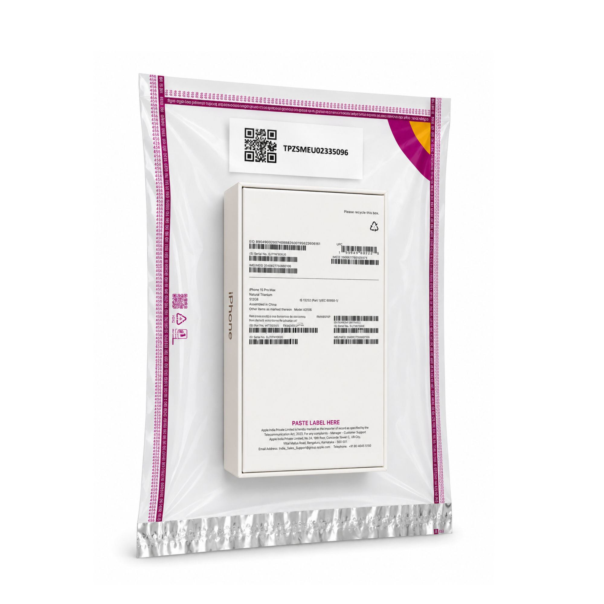 10x14 -Inch - Meesho Transparent Non POD Branded Barcode Polybag - Image 2