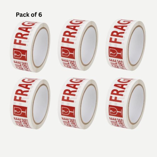 pack of 6 fragile handle with care tape