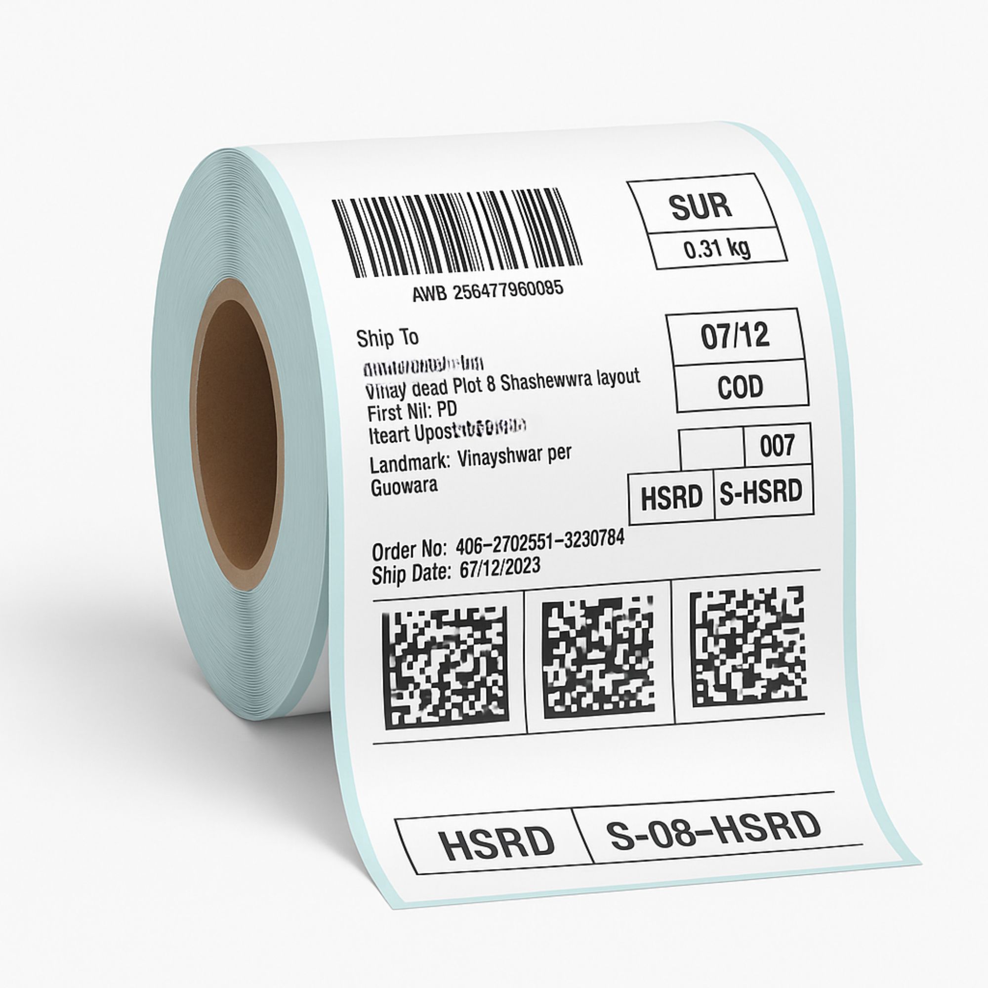 dt roll 4x6 400 labels