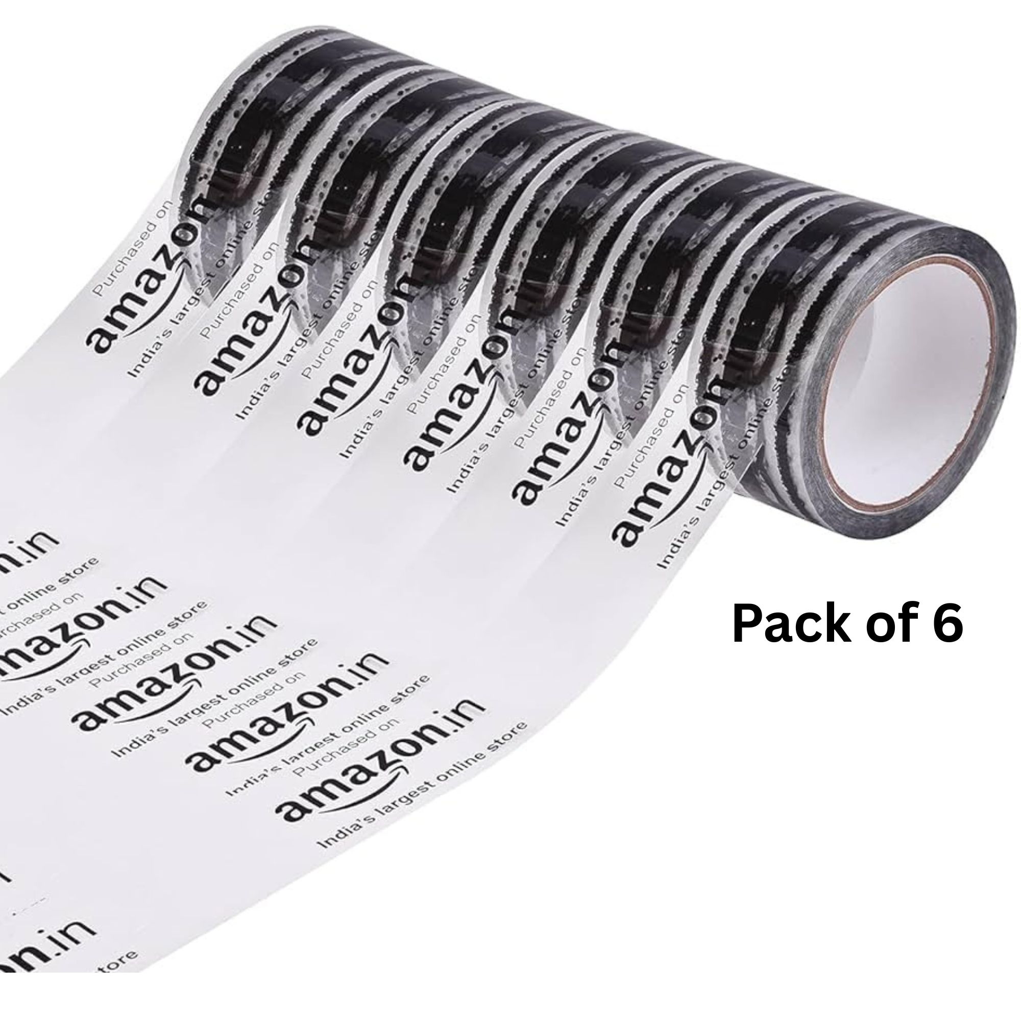 Amazon Branded tape – Pack of 6 (65 Meter) | 2 Inch Adhesive Tape for Packaging, Shipping & Courier Boxes