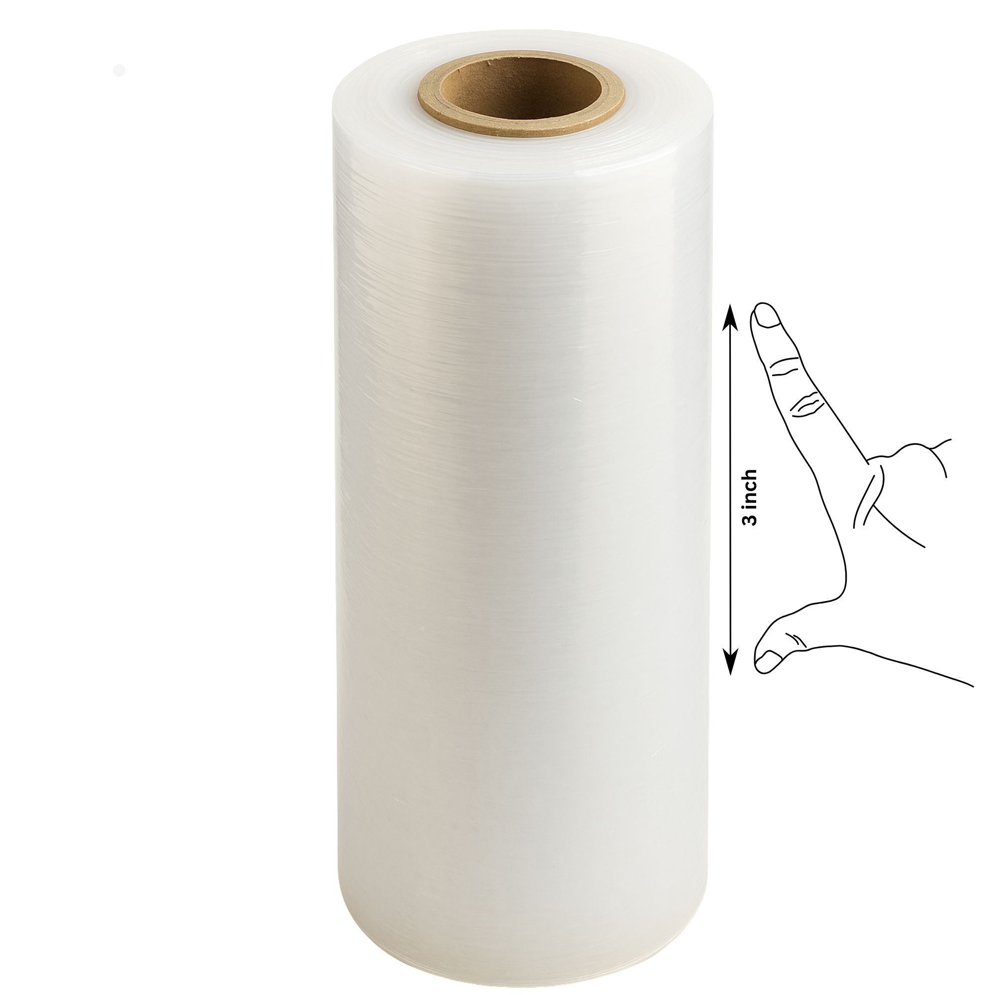 Stretch Film Roll 3 Inch | Mini Stretch Wrap for Packaging & Shipping
