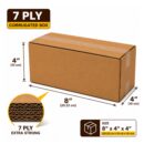 7 Ply Corrugated Box 8x4x4 Inch Strong Shipping & Packaging Box for Ecommerce Sellers MarkRTD