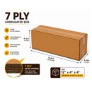 7 ply 12 x 4 x 4 inch corrugated box markrtd