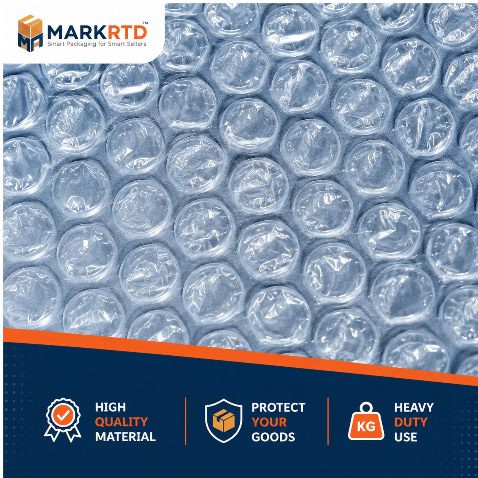 Bubble Wrap Roll 70 GSM - 1 Meter x 100 Meter Air Bubble Packaging Roll for Fragile Item Protection, Shipping & Moving - Image 2